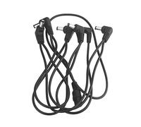 Ehwisbe 6 Ways Electrode Daisy Chain Harness Cable Copper Wire for Guitar Effects Power Supply Adapter Splitter black