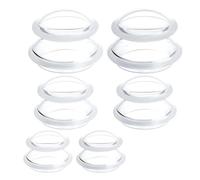 Ehwisbe 6pcs Silicone Cupping Therapy Set-Firm Massage Tool for Muscle Soreness Relief Body Neck Knee Pain