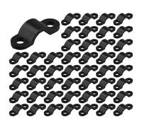 Ehwisbe 70Pcs Screws Mounted Arched Cable Clamp Clip Tie 21 x 7mm for 3mm Wire