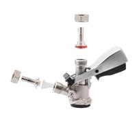 Ehwisbe A/D/S Type Keg Coupler in Stainless Steel- All- Design Featuring 8mm Duotight Push-Fit Connection Ideal for Homebrewing Applications D