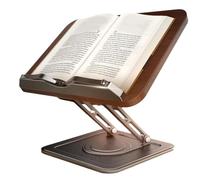Ehwisbe Adjustable Book Holder for Reading, Ergonomic Cookbook Stand Recipe with 360° Rotating Base