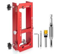 Ehwisbe Aluminum Alloy Door Hinge Jig, Fits for 2.5-5" Length and Thicknesses, 1/4"& 5/8" Radius with Included Scale, Door Hinge Router Jig
