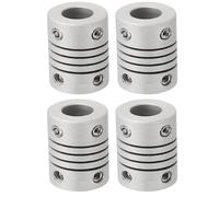 Ehwisbe Aluminum Alloy Flexible Shaft Couplings 4Pcs, 3mm to 6mm Connector for 3D Printer CNC Machine Motors Guide D19 X L25mm