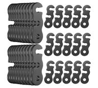 Ehwisbe Aluminum Alloy Tent Cord 40Pack Guyline Tensioner Paracord Tensioner Guy Line Rope Adjusters Cam Cord Tighteners Black