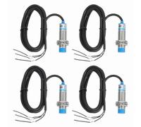 Ehwisbe Approach Sensor 8mm NPN NO DC 6-36V 4 Pcs Inductive Optical Fiber Proximity Sensor Proximity Switch Detector 3 Wire