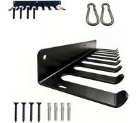 Ehwisbe Baseball Bat Holder Rack - Metal Hanger for Softball, Storage & Display, Holds 16 Player Bats, Black