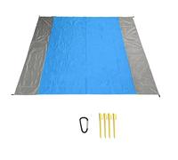 Ehwisbe Beach Blanket with Corner Pockets Sandproof Extra Big Beach Mat Oversized Beach Blanket Waterproof for Picnic Concert Easy to Use A