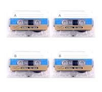 Ehwisbe Blank Cassette Tapes 60-Minute 4pcs for Teaching for DIY Party Messages Speech Music Storage and Tape Recorder Collections