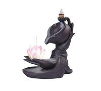 Ehwisbe Buddha Hand Backflow Incense Burner Buddha Hand Backflow Hand Vintage Lucky Church Holder Charcoal B