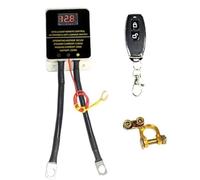 Ehwisbe Car Battery Cutoff Switch Battery Relay Universal Wireless Remote Control Disconnect Battery Relay with Led Leakage Protection
