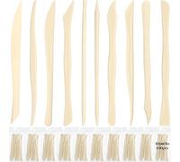 Ehwisbe Ceramic Forging Tools 10 Set 100 Pcs Clay Sculpting Pottery Tools 10 Different Shapes for Carving Plastilina Molding Embossing