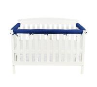 Ehwisbe Crib Rail Covers for Teething, Soft Mesh Edge Protectors Corner Guard Coverage Straps for Full Size Cribs
