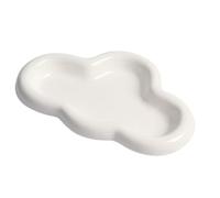 Ehwisbe Decorative Cloud Tray for Jewelry, Aesthetic Room Decor Accessory, Home Desktop Organizer,Ceramic Jewelry Display Tray B