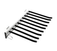 Ehwisbe Flocking Coating 9-Rod Wall Mount for Pants Rack 16kg Load Capacity Silent Push-Pull Slides for Closet Organizing Ties Scarves B