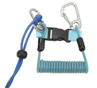 Ehwisbe For Diving Camera Anti-Lost Hook Spring Rope, Stainless Steel Coiled Lanyard for Diving Outdoor Climbing
