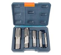 Ehwisbe for Professional Pipe Taper Thread Tool Kit- 5-Piece NPT Pipe Tap Set Precise Threading Equipment