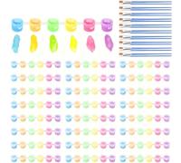 Ehwisbe Glow in the Dark Mini Acrylic Paint Kit(24 Sets), 48 Paint Brushes and 24 Pcs 6 Color Acrylic Paint for Art DIY Carnival Easter Projects