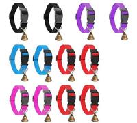 Ehwisbe Goat Collars with Bells for Cattle, Horses and Sheep, Copper Bells, Adjustable Nylon Collars, Anti-Lost Collars