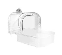 Ehwisbe Hanging Hook Bird Bath for Cage, Plastic Water Bowl Feeder for Pet Birds, Parrot Bathtub for Little Bird Parrots