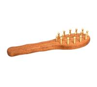 Ehwisbe Head Massage and Gua Sha Tool Brass Long Handled Massage Comb Scalp Head Meridian Comb