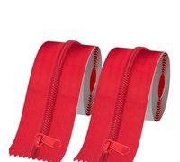 Ehwisbe Heavy Duty Zipper Door 2 Rolls Self-Adhesive Dust Zipper for Construction, Carpentry, Renovation Greenhouses, Wall Building