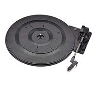 Ehwisbe Home Audio System Retro Phonograph Player 1pc Vintage Style Belt Driven Turntable with 28cm Platter for Vinyl Records