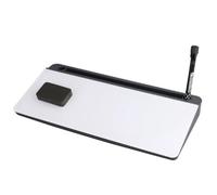 Ehwisbe Hot Glass Desk Whiteboard with Storage Plastic Memo Keyboard Stand Tempered Household Message Board Home Standing A