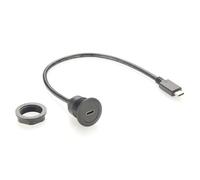 Ehwisbe Install Partition Extension Cable Embedded Panel Extension Cable Round Flush Mount Bulkhead USB Type C Extender 10Gbps High Speed Data & Power