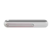 Ehwisbe Kitchen Tool Magnetic Refillable Plastic Wrap Roll Dispenser with Cutter, Tin Aluminum Foil, Film Dispenser White Cutter