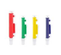 Ehwisbe Lab Pipette Pump Set- 4PCS Scientific Pipette Pumps in 2ml Blue, 5ml Yellow, 10ml Green, 25ml Red,Fits Plastic or Glass