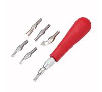 Ehwisbe Linoleum Cutter Kit with 6 Blades-Linocut Carving Tools for Block Printing, Stamp Making