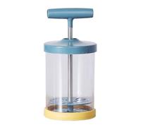 Ehwisbe Manual Plastic Maker Manual Whipping Dispenser for Cake Decorating Dressing Frothy Drink Dyer Cream Maker Blue