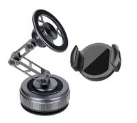 Ehwisbe Mechanical Arm Three- Foldable 360° Rotating Car Phone Holder, Navigation Mount, Magnetic Vacuum-Suction Phone Stand