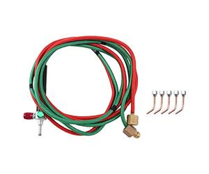 Ehwisbe Micro-Gas Torch Mini Gas Little Torch Welding Soldering Kit with 5 Tips Welding Soldering Flexible Hosed for Small Instruments, Tools, Toys, Component and Jewelry Repairing