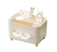 Ehwisbe Multifunctional Tissue Box Holder, Modern Tissue Dispenser, Tissue Cover Nightstand Organizer, C