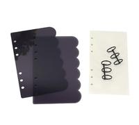 Ehwisbe Petals Pink Black A6 Acrylic Binder Cover for DIY Journal and Planner Supplies E
