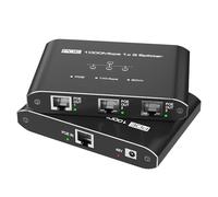 Ehwisbe Poe RJ45 for IP Camera Power over Ethernet Switch 1 in 3 Out 30W Per Port Gigabit Network Hub for VoIP Phones 328 Ft Range