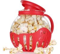 Ehwisbe Popcorn Maker Microwave Snack Popcorn Air Poppers 2.25 Quart Popcorn Bowl Borosilicate Kitchen Accessories,Red