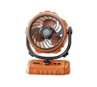 Ehwisbe Portable Camping Fan Rechargeable LED Light Auto-Oscillating Desk Fan 100 Turbine Powerful Cooling Fan with Hook B