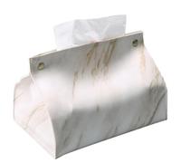 Ehwisbe PVC Leather Marble Pattern Tissue Case Box, Container, Napkin Holder, Paper Bag, Cosmetic Box, Pouch Organizer, B 19 X 13 X 13cm