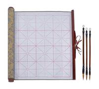 Ehwisbe Reusable Water Writing Magic Cloth Inkless Chinese Calligraphy Set of 3 Traditional Calligraphy Writing Brush Pens Set 2