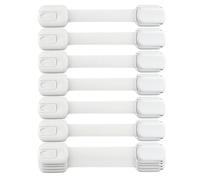 Ehwisbe Secure Cabinet, Drawer, Fridge& Appliance Child Safety Strap Locks(10pcs), Adhesive Design No Drilling Needed