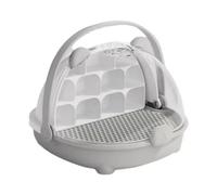 Ehwisbe Silkworm Breeding Box Cabin Plastic Insect Habitat Cage Breathable Hole Folds Handle Visible Door Observation Cabinet