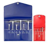 Ehwisbe Stainless Steel Telescoping Bore Gauge Set Kit - 1/8 to 1/2In Range and T Bore Hole Gauge Telescopic Gauge 6Pcs 5/16 to 6In, Easy to Use