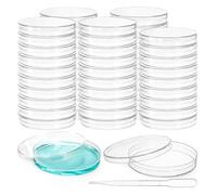 Ehwisbe Sterile Plastic Petri Dishes 50 Pcs Petri Plates for Lab for Lab Analysis Science Experiment School Projects Culture