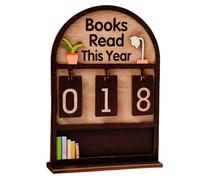 Ehwisbe Student and Teacher for Bookshelf Decorations for Annual Reading Count Display, Reading Challenges, Gifts for Book Lovers B