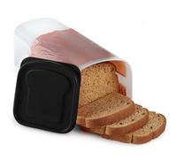 Ehwisbe Transparent Bread Box Plastic -Keeping Toast Storage Holder with Lid Bread Crisper Bread Storage Container, Easy Install B
