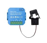 Ehwisbe Tuya WiFi Smart Meter Bidirectional with Transformer Clamp App Monitor Power 80A Support Alarm 1 Channel-1CT