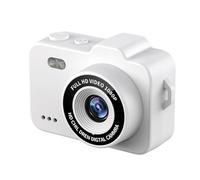 Ehwisbe Ultra-Compact Digital Camera 1080P Micro Camera Keychain Style Vlog Camera Pocket Necklace-Style Design White