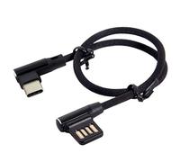 Ehwisbe Usb-C 3.1 Type-C To Left Right Angled 90 Degree Usb 2.0 Data Cable with Sleeve for Tablet & Phone 15Cm